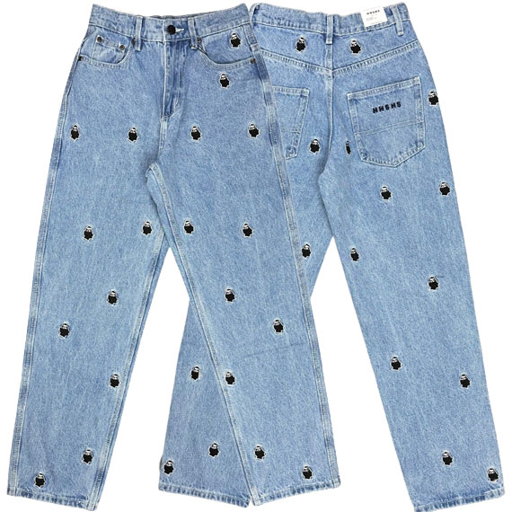 nnsns pants bigfoot (aop lighter denim)