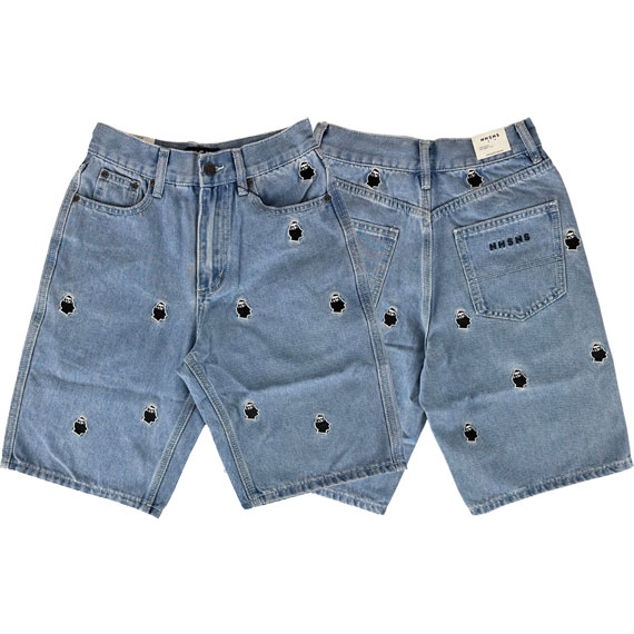 nnsns short denim bigfoot (aop lighter denim)