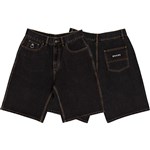 nnsns short denim bigfoot (washed black)