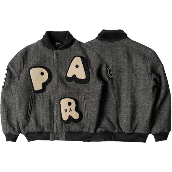 parra jacket rounded par varsity (dark grey)