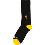 pizza socks emoji (black/yellow)