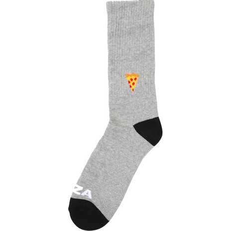 pizza socks emoji (grey)