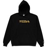 pizza sweatshirt champion hood pizla (black)