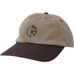 polar cap 6 panel duo stroke logo (khaki/brown)