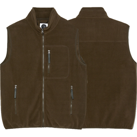 polar jacket vest basic fleece (brown)