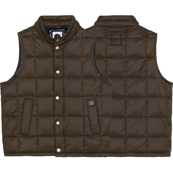 polar jacket vest lightweight puffer (brown)