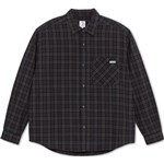 polar shirt flannel long sleeves mitchell (navy/brown)