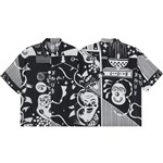 polar shirt short sleeves spiral (black/white)