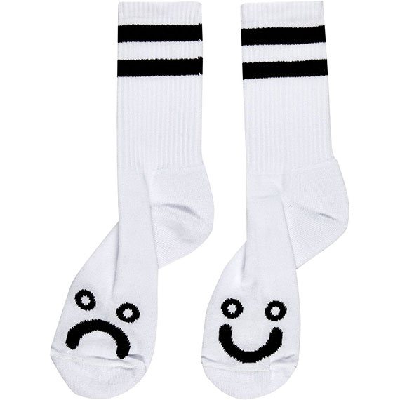 polar socks happy sad (white)