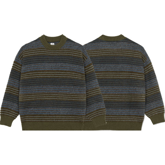 polar sweater george (blue green stripe)