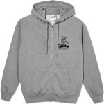 polar sweatshirt hooded zip devil man (heather grey)