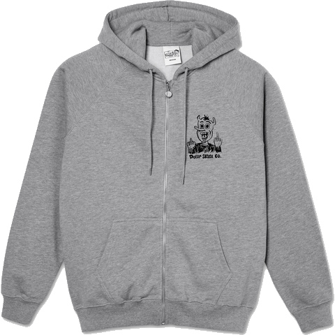polar sweatshirt hooded zip devil man (heather grey)