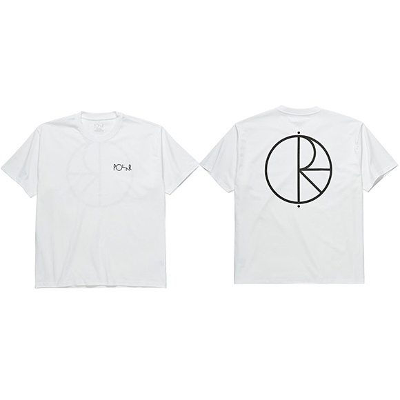 polar tee shirt stroke logo (white/black)