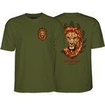 powell peralta tee shirt lion salman agah (military green)