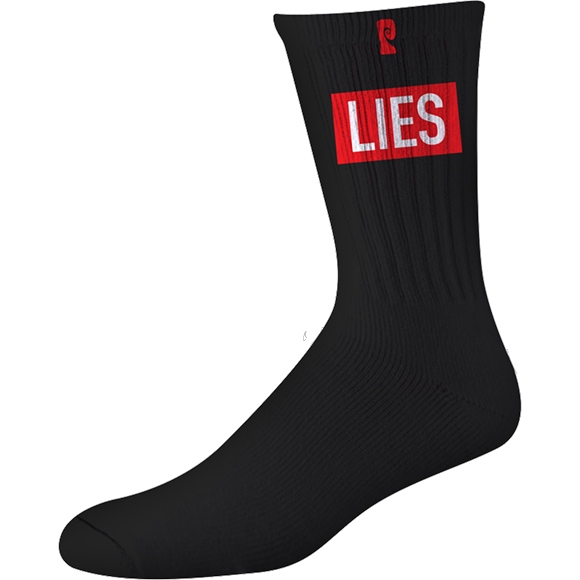 psockadelic socks lies (black/red)