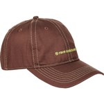 rave cap baseball polo core logo (dark brown/acid green)