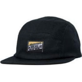 real cap 5 panel tough threads (black)