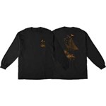 real tee shirt long sleeves commute (black)