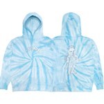 ripndip sweatshirt hood sent from heaven (light blue spiral dye)