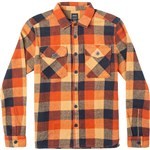 rvca shirt flannel long sleeves va (brick red)