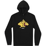 rvca sweatshirt hood evan mock rabbit (black)