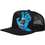 santa cruz cap kids trucker mesh screaming hand (black)