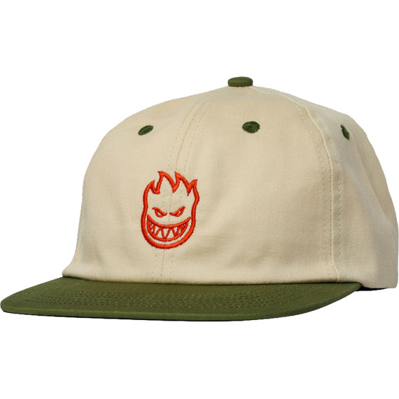spitfire cap strapback lil bighead (natural/olive/red)