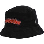 spitfire hat bucket bob cord flash fire (black)