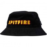 spitfire hat bucket bob flames script (black)