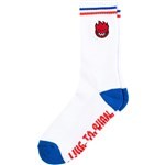 spitfire socks bighead fill emb (white/red/blue)