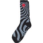 spitfire socks bighead fill emb swirl (black/charcoal/red)