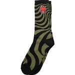 spitfire socks bighead fill emb swirl (black/olive/red)