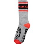 spitfire socks classic 87 bighead (heather grey/black/red)