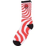spitfire socks kids bighead fill emb swirl (red/white/black)