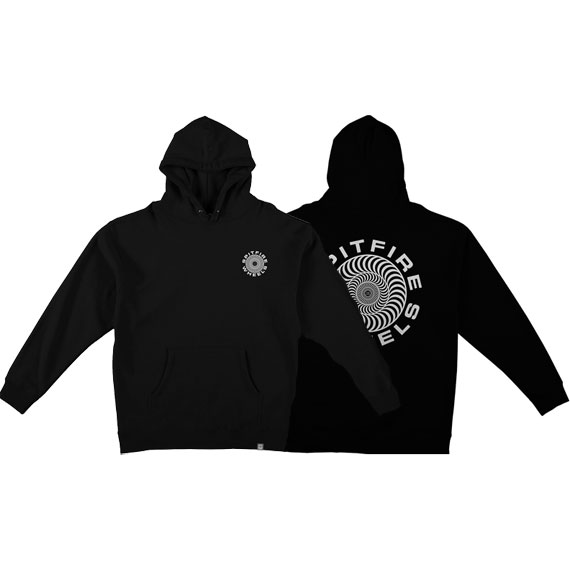 spitfire sweatshirt hood classic 87 swirl (black)