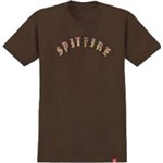 spitfire tee shirt old e fade fill (dark chocolate)