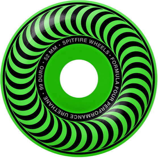 spitfire wheels formula four classics neon (green) 99a 52mm