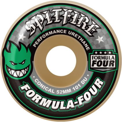 spitfire wheels formula four conical (green print) 101a 52mm