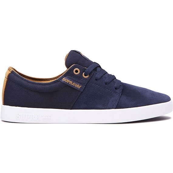 supra shoes stacks II (navy/tan/white)