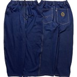 televisi star pants baggy og sunny face outline gold (navy)