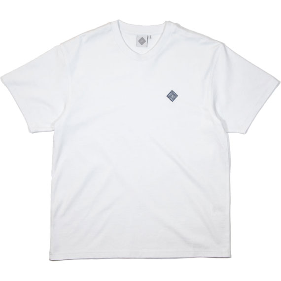 the national skate co tee shirt embroidered logo (white)