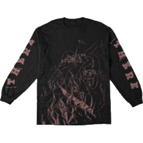 there tee shirt long sleeves noise (black/pink)
