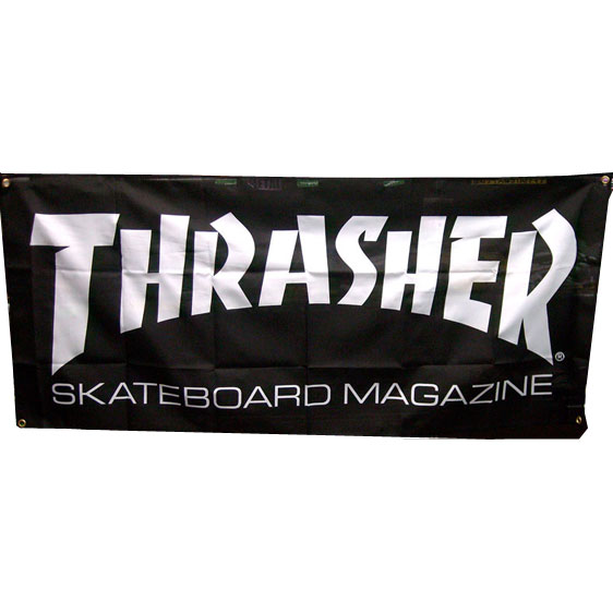 thrasher banner logo (black/white)