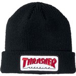 thrasher beanie outlined patch (black)