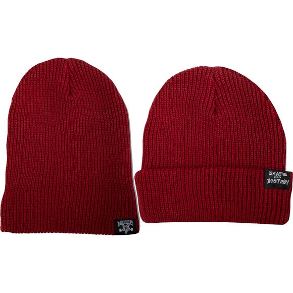 thrasher beanie sad goat (maroon)