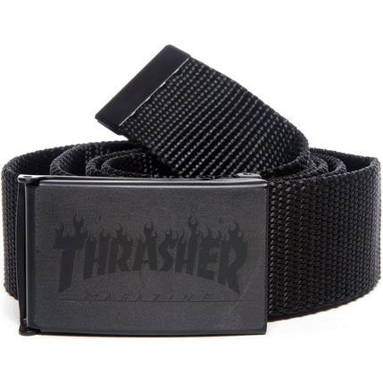 thrasher belt flame (black)