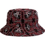 thrasher hat bucket bob bandana (black/red)
