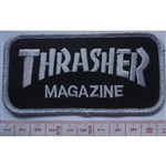 thrasher patch logo (grey/black)