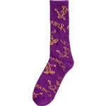 thrasher socks gonz logo (purple/gold)