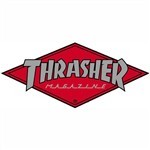 thrasher sticker diamond logo (red)